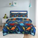 Children Digital Printed Bedspreads A11 Kids Dinosaur 3-Piece Quilt Bedding Set