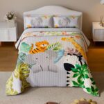 Children Digital Printed Bedspreads A10 Kids 3-Piece Quilt Bedding Set | All-Season Soft Bedspread Set