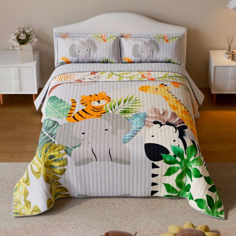 Children Digital Printed Bedspreads A10 Kids 3-Piece Quilt Bedding Set | All-Season Soft Bedspread Set