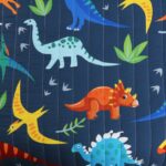 Children Digital Printed Bedspreads A11 Kids Dinosaur 3-Piece Quilt Bedding Set