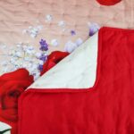 Digital Printed Bespreads A04Adult Romantic Rose Super Soft Polyester Quilt | 160g Imitation Silk Ultrasonic Bedspread