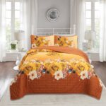 Digital Printed Bespreads A04Adult Romantic Rose Super Soft Polyester Quilt | 160g Imitation Silk Ultrasonic Bedspread