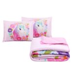 Children Digital Printed Bedspreads A09 Unicorn Kids Quilt 3pcs Bedding Set