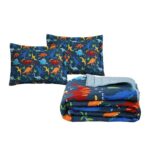 Children Digital Printed Bedspreads A11 Kids Dinosaur 3-Piece Quilt Bedding Set