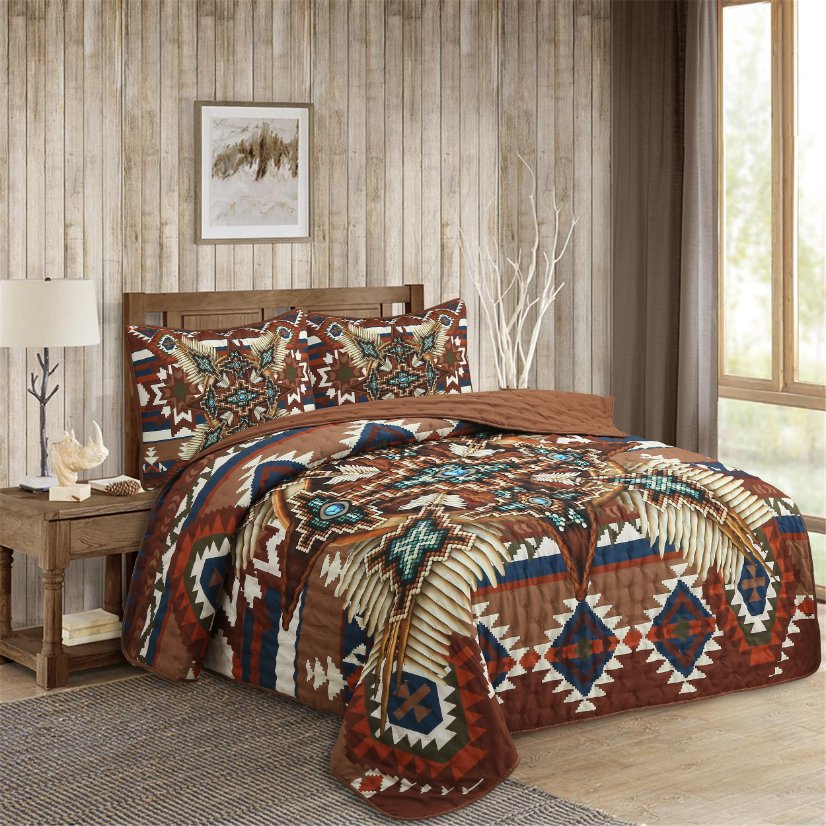Digital Printed Bespreads A03 Adult Modern Floral Super Soft Polyester Quilt | 160g Imitation Silk Ultrasonic Bedspread