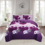 Digital Printed Bespreads A04Adult Romantic Rose Super Soft Polyester Quilt | 160g Imitation Silk Ultrasonic Bedspread
